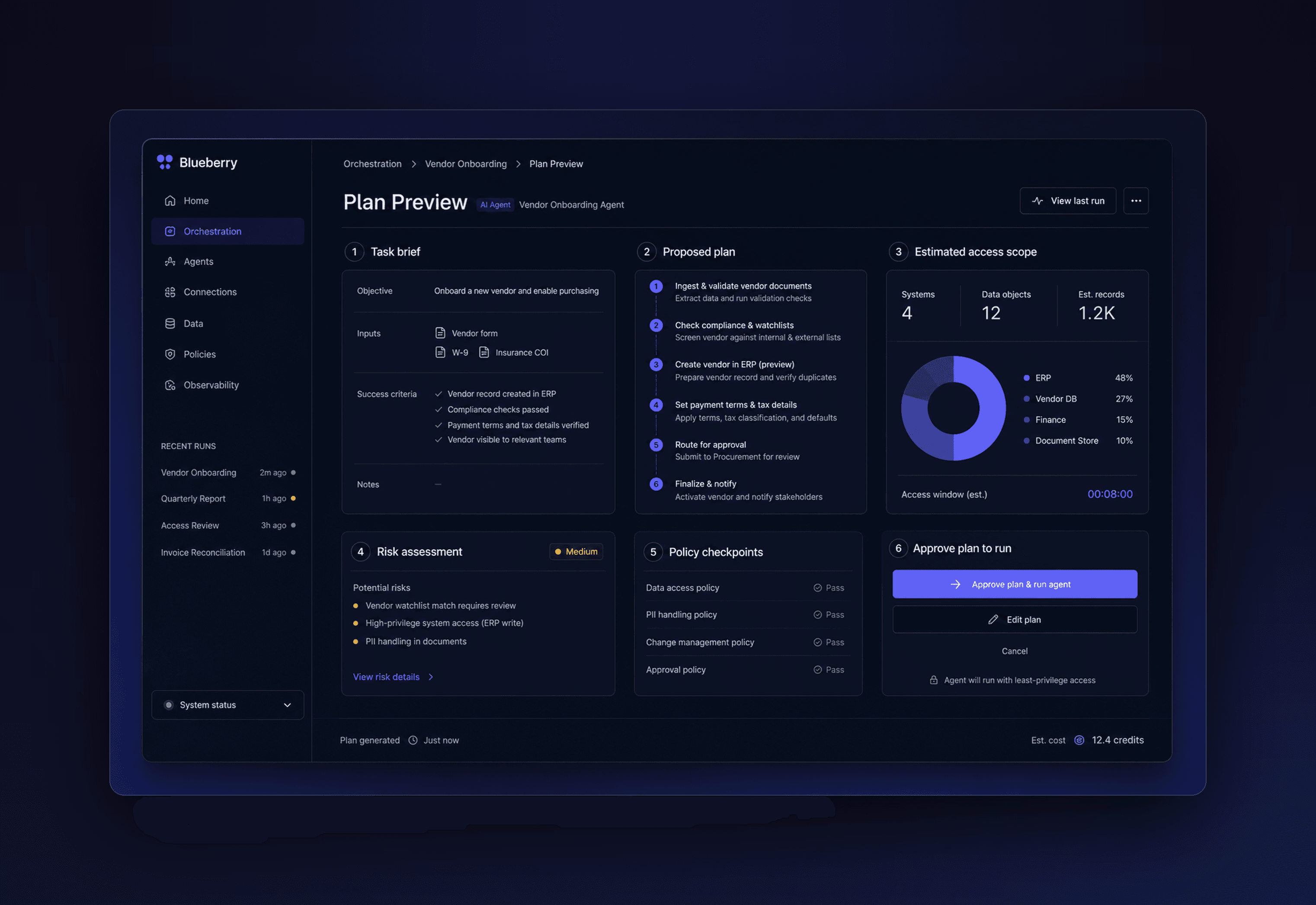 Plan preview and permissions review