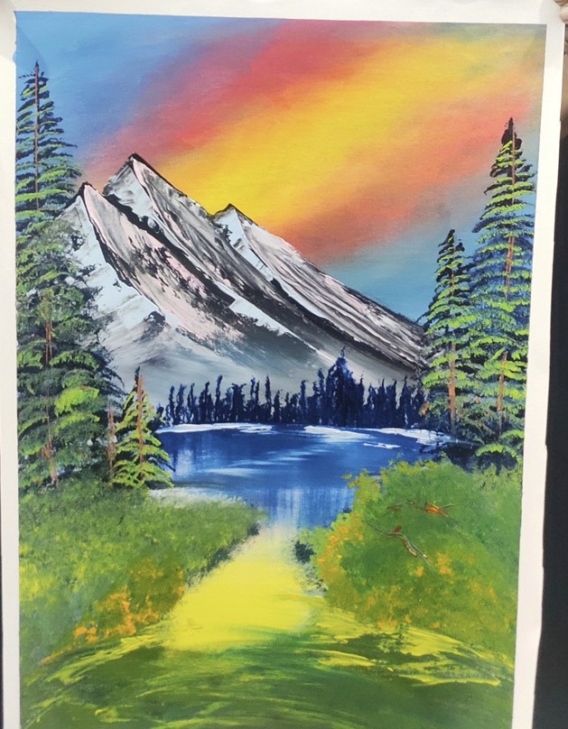 Mountain landscape in colour